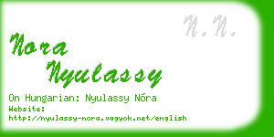nora nyulassy business card